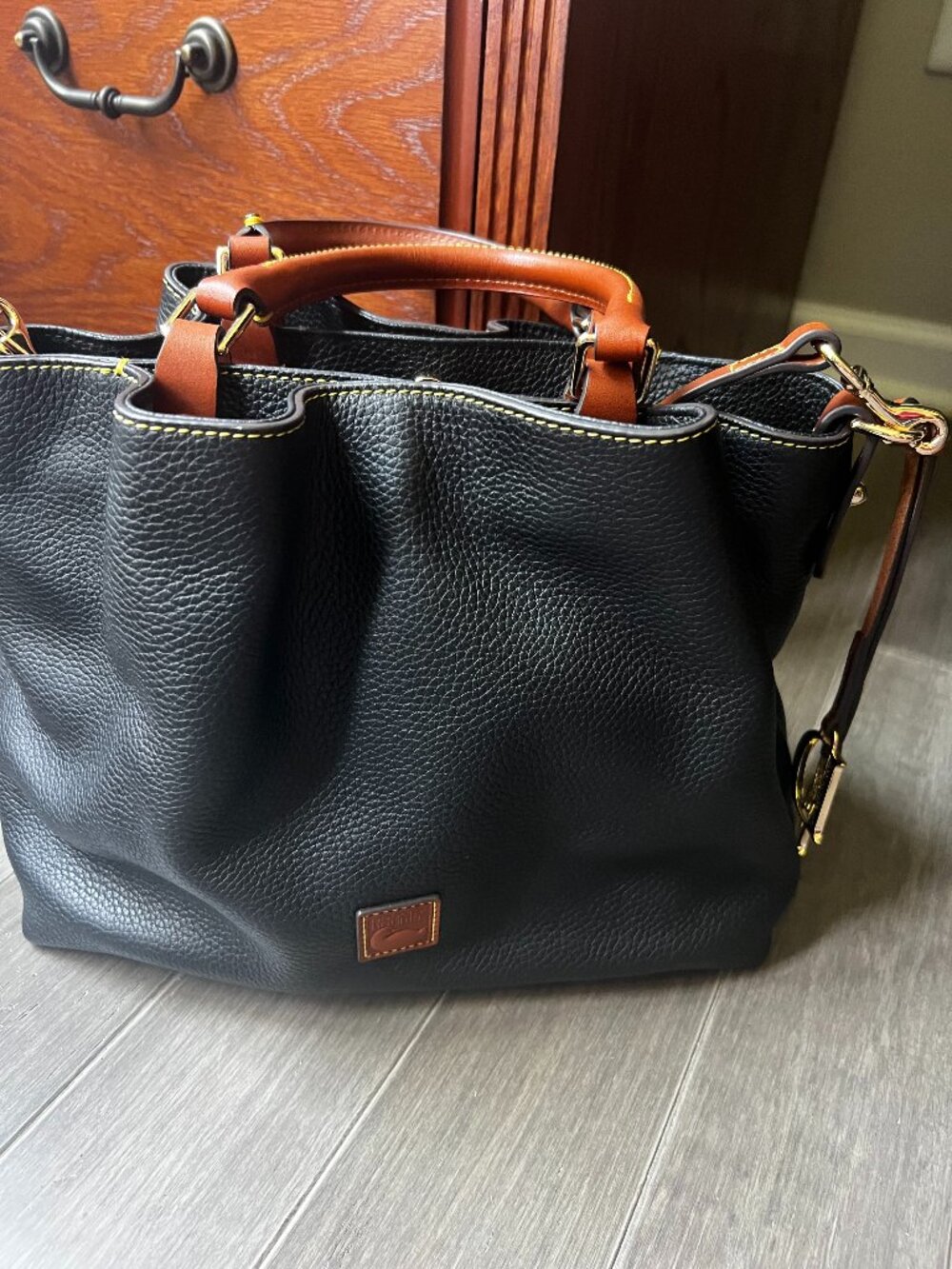 Dooney & Bourke Pebble black leather tote